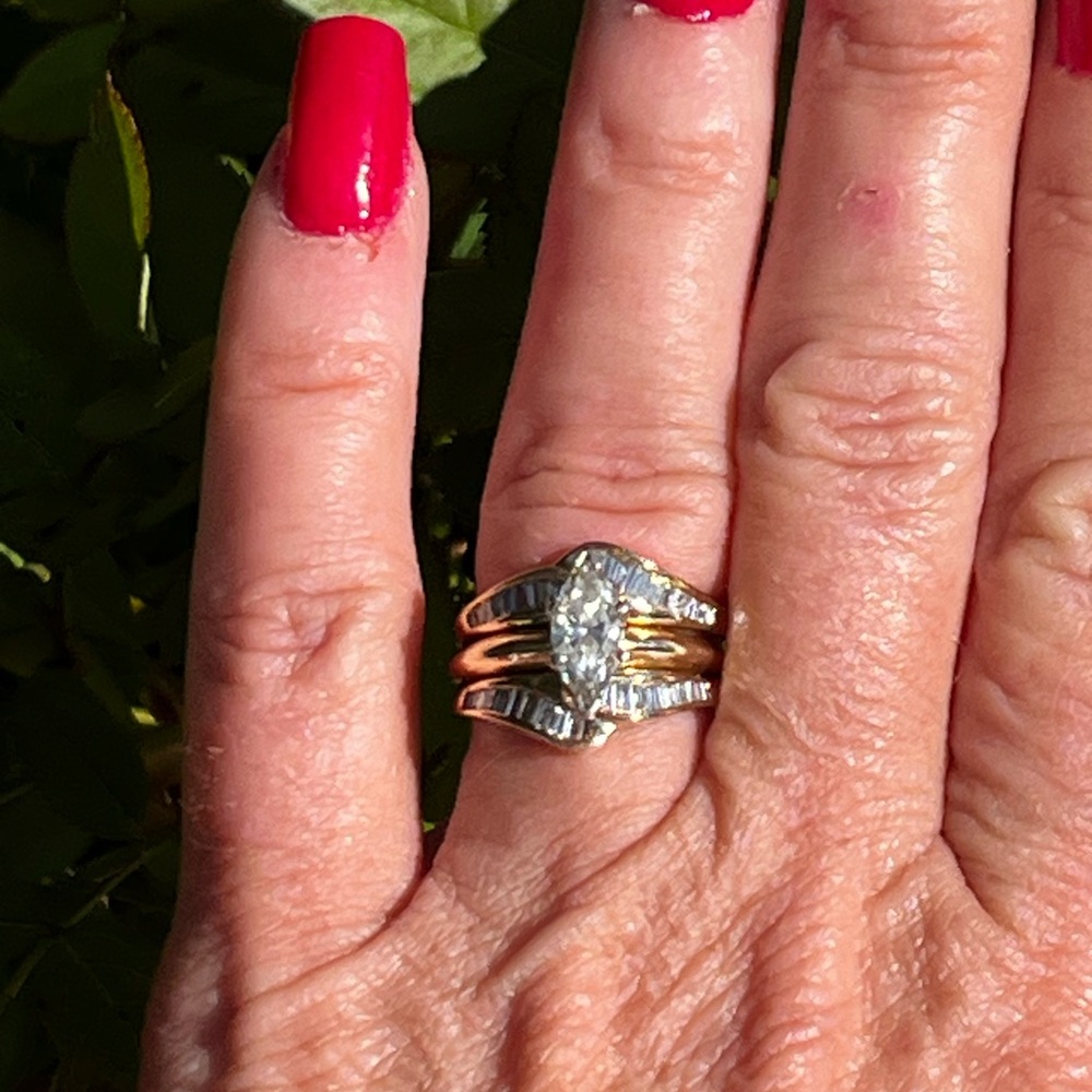 14kt wedding set